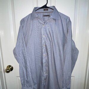 Peter Millar Men's Large Long Sleeve Dress Shirt Plaid